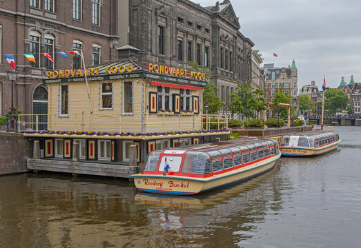 Electric Power Boat Rondvaart Kooij in Amsterdam Netherlands Tourist Attraction