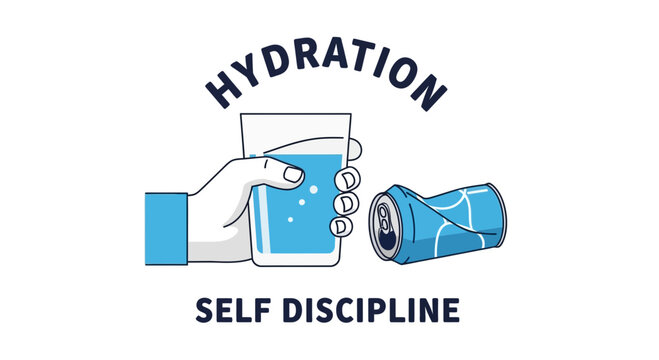 Healthy Choices Illustrated: Hydration and Self-Control in Daily Life