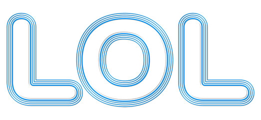 Transparent lol offset stroke typography © Rawpixel.com