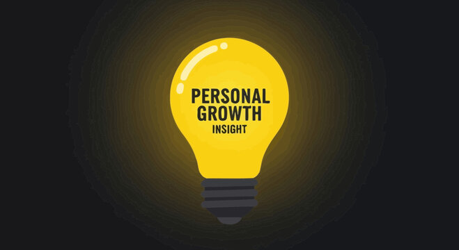 Illuminate Your Path: Personal Growth and Insight Represented by a Glowing Light Bulb