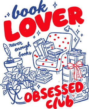 Book Lover Obsessed Club svg, Book lover coquette SVG PNG, book lover svg