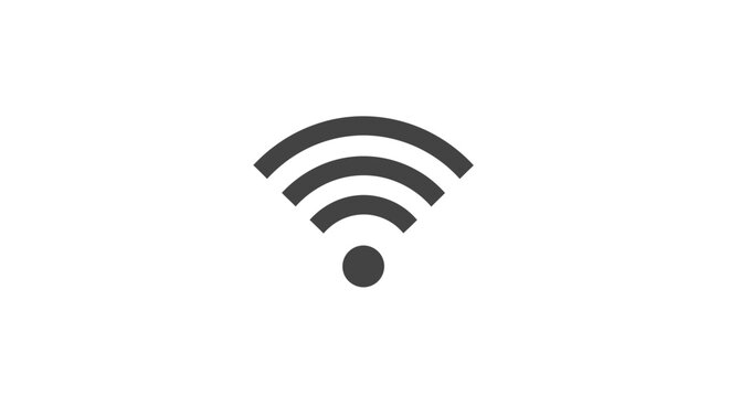 Wifi signal icon on screen.