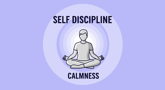 Inner Harmony: A Visual Meditation Depicting Self-Discipline and Tranquility, Achieving Peace