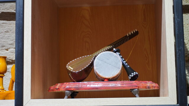 Azerbaijan national music instrumental souvenirs.
