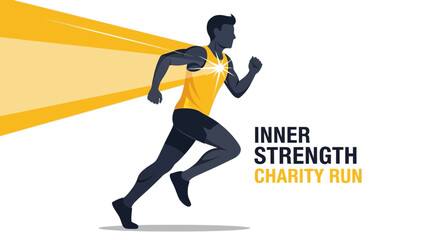 Obraz premium Inspiring Charity Run Visuals Depicting Inner Strength and Community Spirit for Sports Events