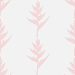 Fototapeta premium Tropical Flower Pattern Minimal Botanical Seamless