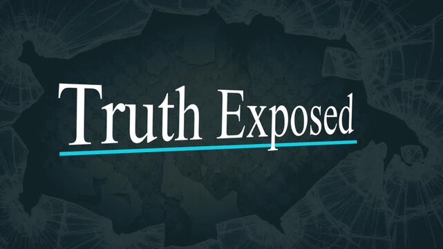 Truth Exposed: The stark reality of the Truth is vividly laid bare through the fractured facade, signifying a revelation that dismantles all pretenses.