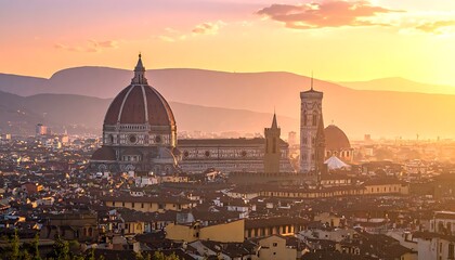 Fototapeta premium Cityscape at sunset (1)