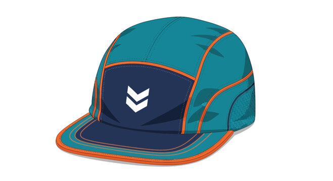 Modern Colorblock Cap Design Depicting Sporty Athletic Style And Casual Headwear Item