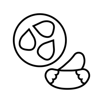 Brazil nut icon. Food and tree nut line symbol. Black and white.