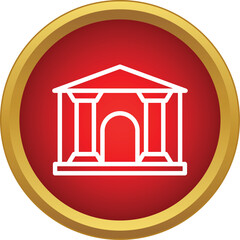 Obraz premium Government building icon representing law justice or finance