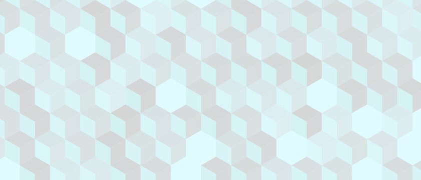 Clean Minimalist White Isometric Cubes - Abstract 3D Hexagon Grid Vector Background with Soft Geometric Pattern