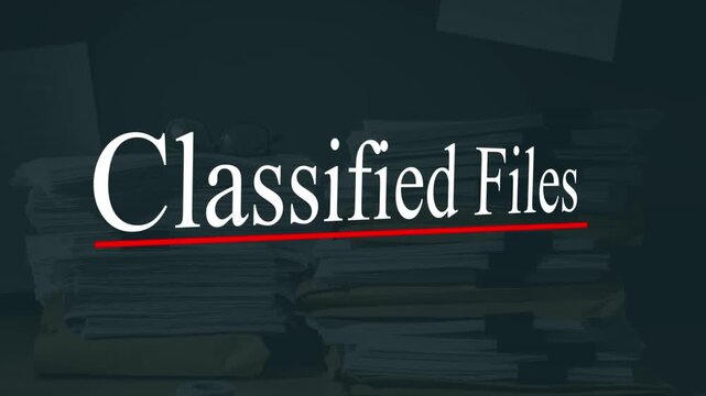Hidden Truth: A compelling visual of classified documents shrouded in secrecy, hinting at covert operations, confidential information, and a need-to-know basis.