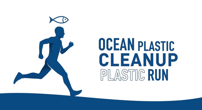 Ocean Plastic Cleanup Run: A Symbolic Depiction of Environmental Awareness Efforts