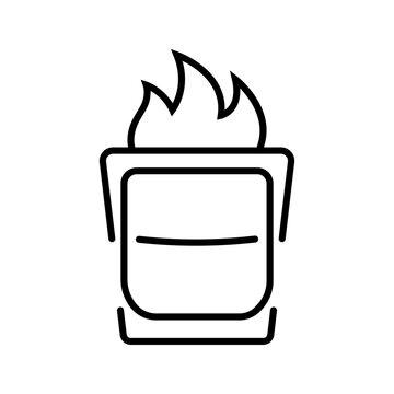 B52 shot icon. Food and cocktails line symbol. Black and white.