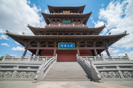 Huayan Pagoda of Huayan Temple in spring, Datong, Shanxi, China