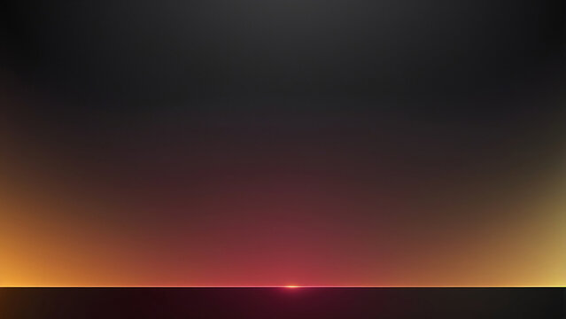 Beautiful abstract background featuring colorful glowing lights that blend into a sunset sky with orange clouds over a summer sea horizon