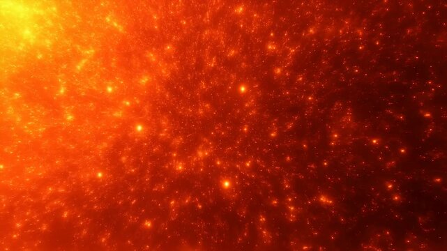 Vivid Cosmic Display. Radiant Celestial Field Featuring Glowing Embers And Shimmering Energy Points