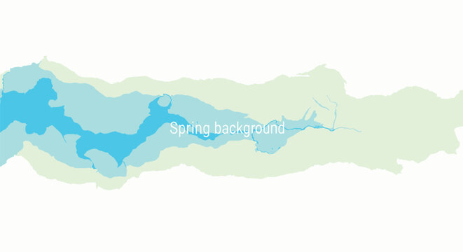 Map illustration, vector lake, geographic design, colorful terrain