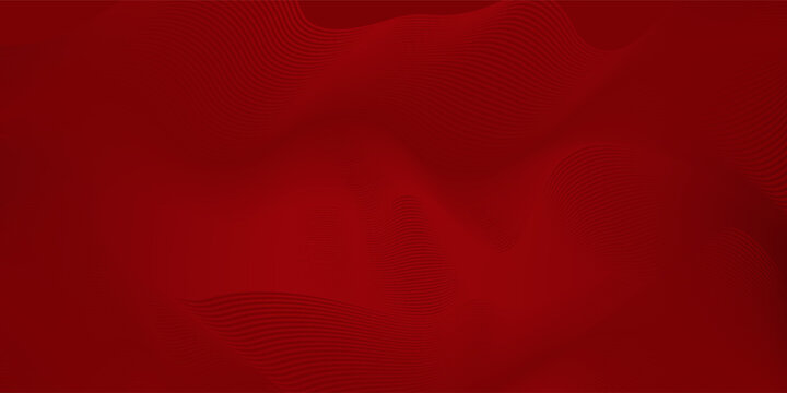 Contemporary technology cover design set. Luxury background with red line pattern (guilloche curves). Premium vector tech backdrop for business layout, digital certificate, formal brochure template