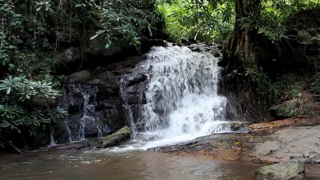 Wang Bua Ban waterfall in Doi Suthep-Pui Nationnal Park , Chiangmai
