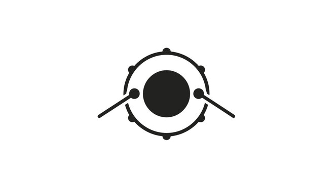Drum with sticks and circle frame.