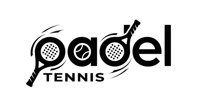 Padle Tennis Logo: Modern Design Concept with Minimalist Sport Silhouette