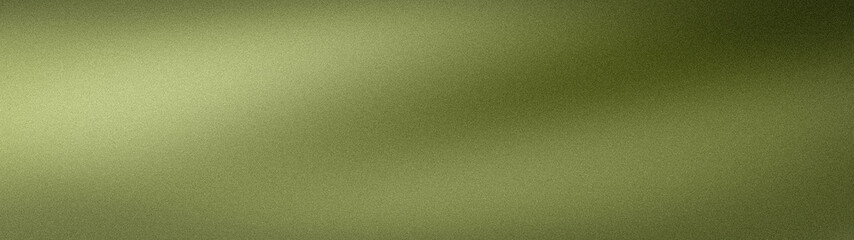 Fototapeta premium Wide abstract olive green dark green moss grainy gradient background with soft blur