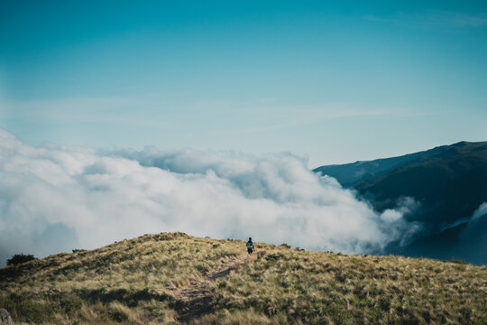 Corredor de Trail en las alturas