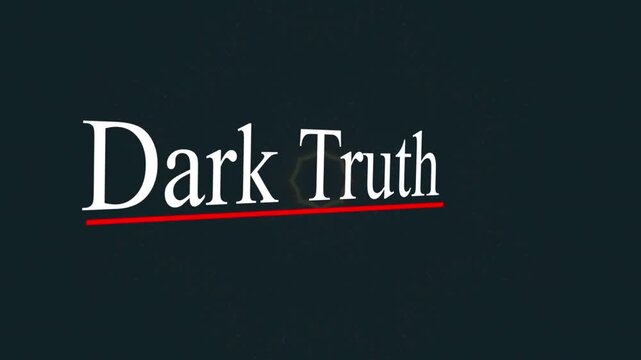 Unveiling the Dark Truth: A stark visual representation of the concept of a Dark Truth with a bold, contrasting text overlayed against a shadowy backdrop. 