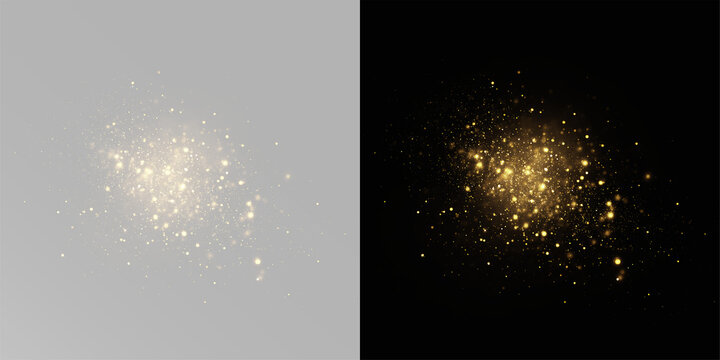 Abstract glowing dust cloud for holiday, overlay dust png