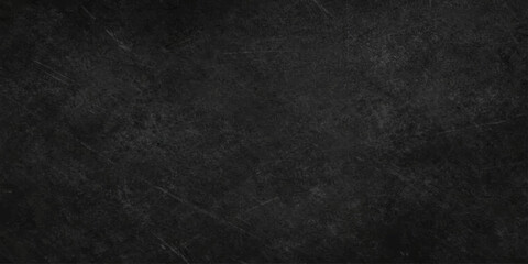 A dark black leather texture with a rough grunge pattern on a vintage paper surface creates a blank textured material background for a grey canvas wallpaper design © hossain