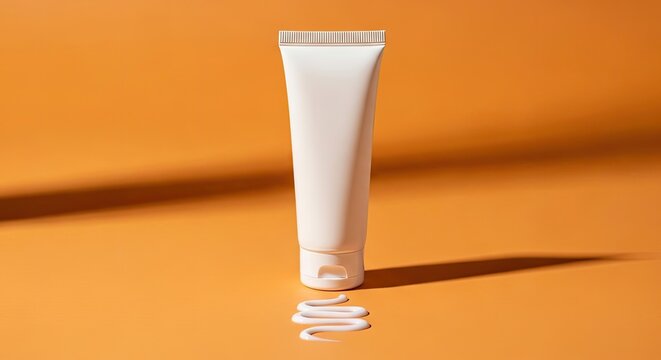 Cosmetic tube mockup realistic product presentation for skincare beauty brands