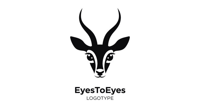 EyesToEyes logo featuring stylized antelope head in black silhouette