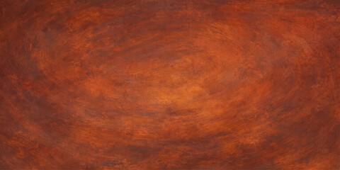 Fototapeta premium A dark grunge background featuring a weathered brown hardwood texture integrated with an old rusty metal plate on a rough timber plank surface