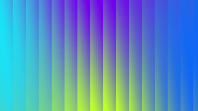 Vertical stripes shift from blue to purple to green. Abstract gradient background for digital design or presentations. Smooth transition between cool