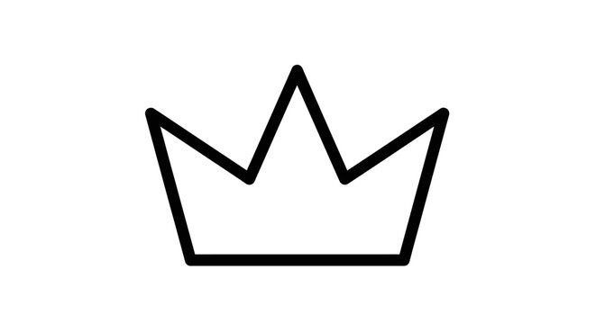 Minimalist crown icon suitable for various design projects and branding purposes no comma at the end