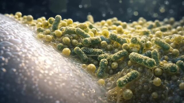 Dental Plaque Bacteria Animation 4K Tooth Decay Concept Oral Hygiene Loop