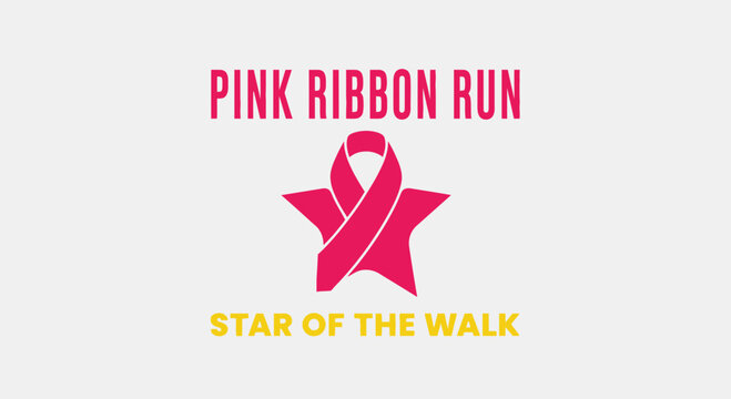 Pink Ribbon Run Star Of The Walk Event Graphics