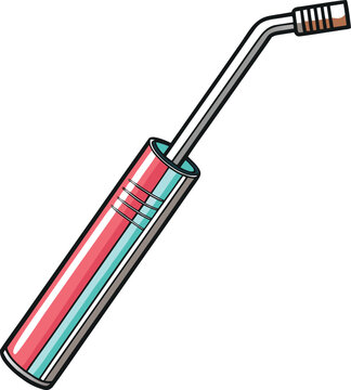 colorful illustration of a bidi cigarette holder for Plastic Waste Reduction, Perfect for Adobe Stock Eco-Friendly Branding and Environmental Awareness Campaigns