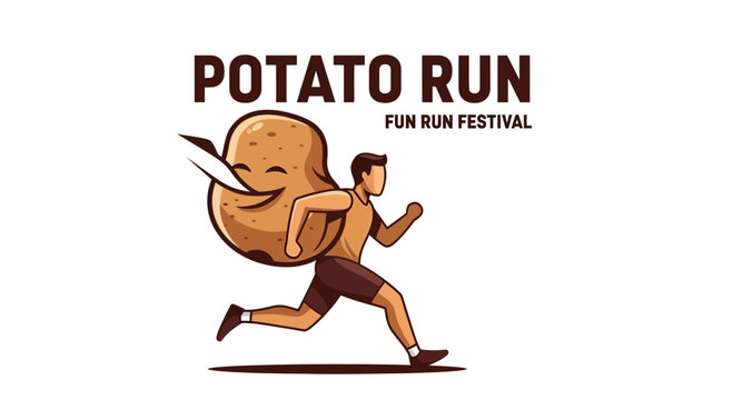 Potato Run: A Whimsical Illustration of a Fun-Filled Running Festival for All Ages