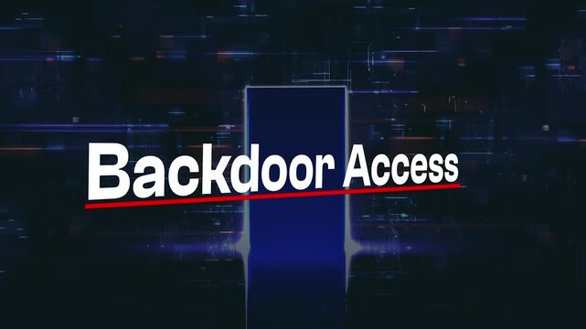Backdoor Access Title Animation with Red Underline