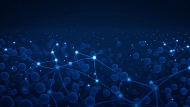 Abstract blue starry digital energy background with glowing futuristic light effects