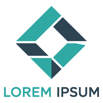 Vector graphic of a modern logo design with lorem ipsum text
