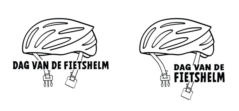 Bicycle Helmet Day and in the Netherlands bicycle helmet day. Dutch bike concept. World Bicycle day. Campaign, how important it is to protect your head