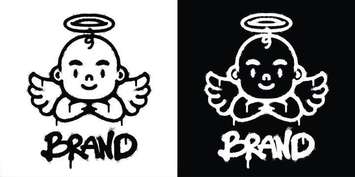 Baby Angel Urban graffiti style logo