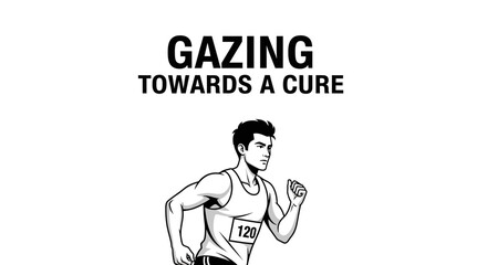 Obraz premium Runner Focused on Finding a Cure for Health Problems While Determinedly Advancing Forward