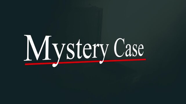Mystery Case: Mysterious inscription with a red underline. The bold text of 'Mystery Case' sparks curiosity and hints at secrets yet to be revealed.