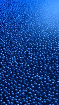 Abstract Blue Sphere Grid with Light Gradient Background Abstract Geometric Background with Rows of Spheres in Dimly Lit Scene