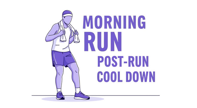 Runner Resting After Training, Morning Run, Cooling Down, Exercising, Fitness and Wellbeing Concept